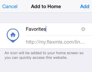 Add MLS Portal to Home Screen of iPhone